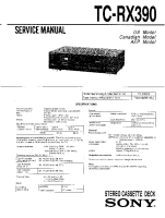 Sony TC-RX390 - Service Manual 